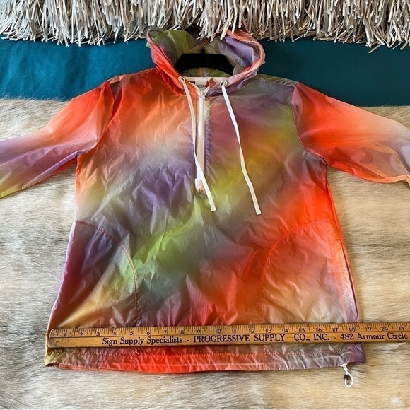 VICTORIA’S SECRET Victoria Sport XS Hoodie Windbreaker 1/2 Zip Orange Hombre - Picture 6 of 12